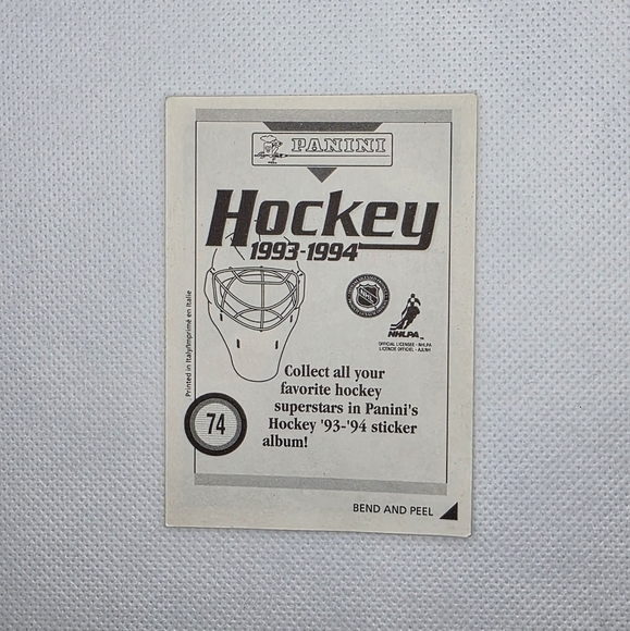 1993-94 Panini Hockey Martin Rucinsky Quebec Nordiques #74 Sticker - Picture 3 of 4
